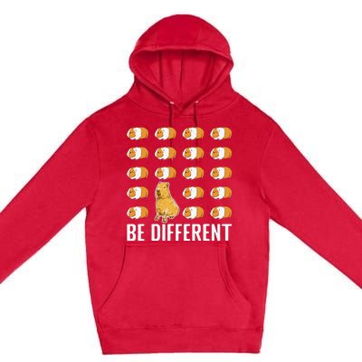 Be different Capybaras Funny Capibara Rodent Capybara  Premium Pullover Hoodie