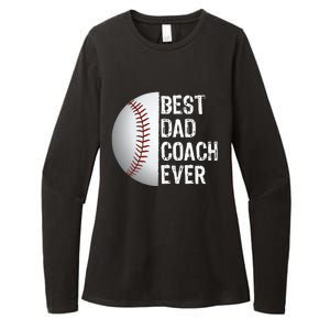 Best Dad Coach Ever Funny Baseball For Sport Lovers Womens CVC Long Sleeve Shirt