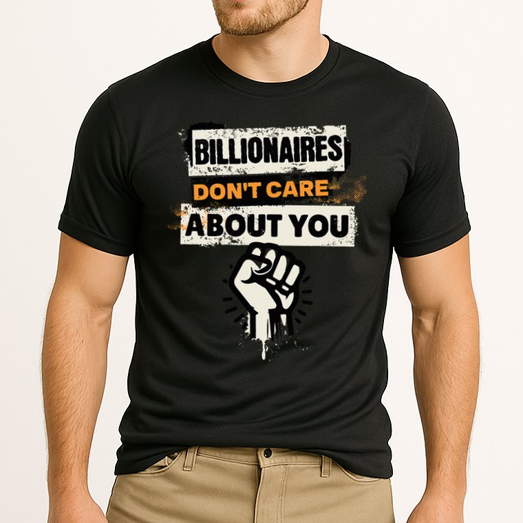 Billionaires Don't Care About You Social Justice Protest  Cooling Performance Crew T-Shirt