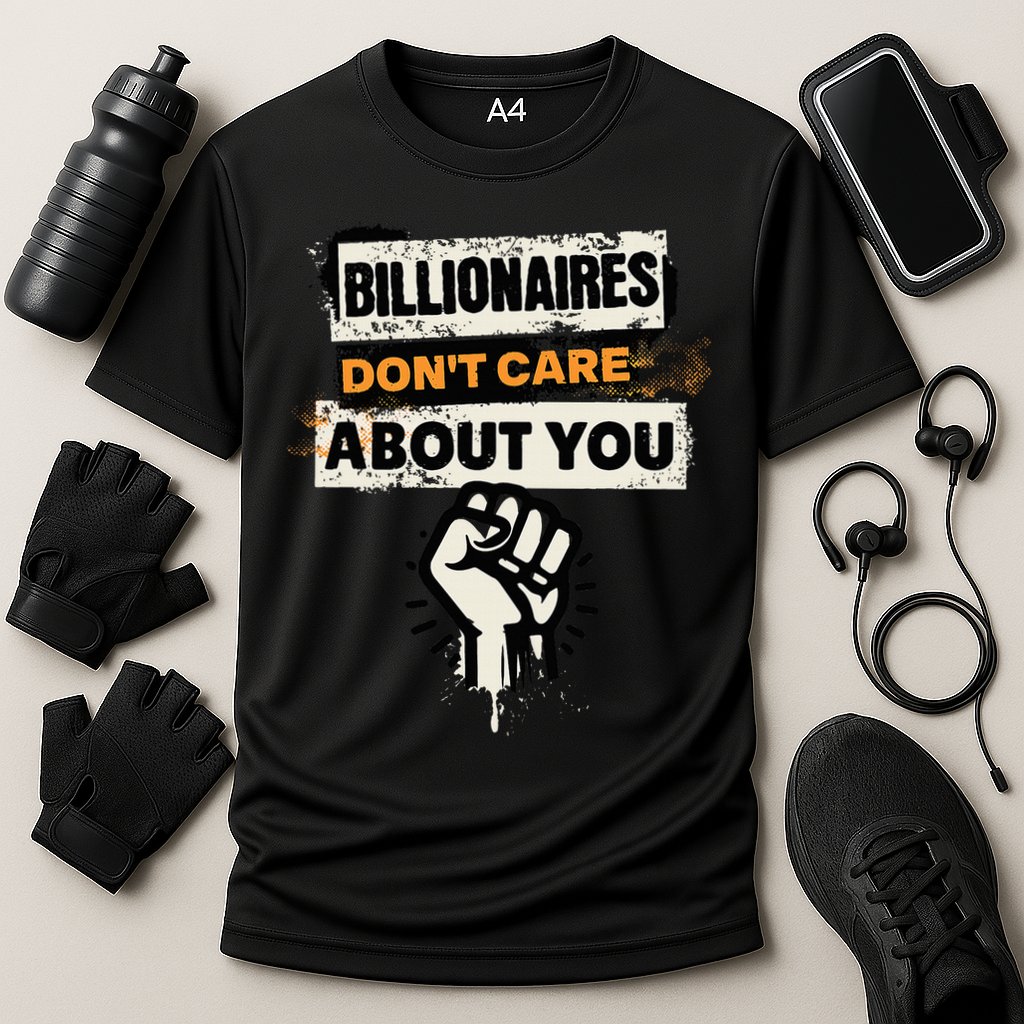 Billionaires Don't Care About You Social Justice Protest  Cooling Performance Crew T-Shirt