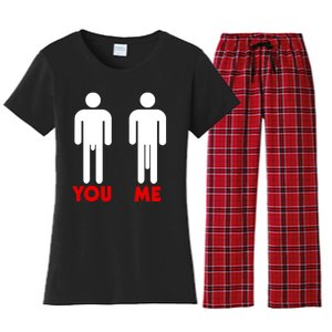 Big Dick Cock Funny Meme Women's Flannel Pajama Set