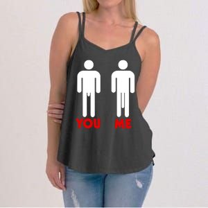 Big Dick Cock Funny Meme Women's Strappy Tank