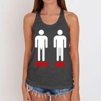 Big Dick Cock Funny Meme Women's Knotted Racerback Tank