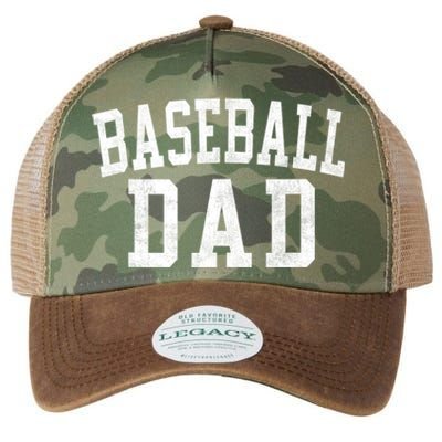 Baseball Dad Classic Bold Font FatherS Day Daddy Legacy Tie Dye Trucker Hat