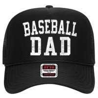 Baseball Dad Classic Bold Font FatherS Day Daddy High Crown Mesh Back Trucker Hat