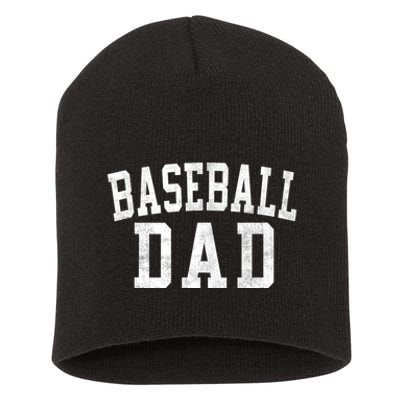 Baseball Dad Classic Bold Font FatherS Day Daddy Short Acrylic Beanie