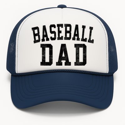 Baseball Dad Classic Bold Font FatherS Day Daddy Trucker Hat