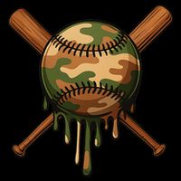 Baseball Drip Camo Home Plate Sports Cool Game Day Drip V-Neck T-Shirt