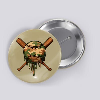 Baseball Drip Camo Home Plate Sports Cool Game Day Drip Button