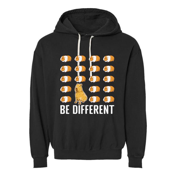 Be different Capybaras Funny Capibara Rodent Capybara  Garment-Dyed Fleece Hoodie