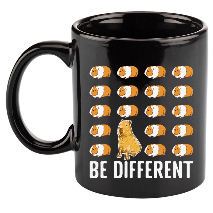Be different Capybaras Funny Capibara Rodent Capybara  11oz C Handle Ceramic Mug