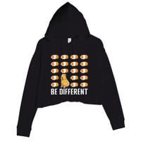 Be different Capybaras Funny Capibara Rodent Capybara  Crop Fleece Hoodie