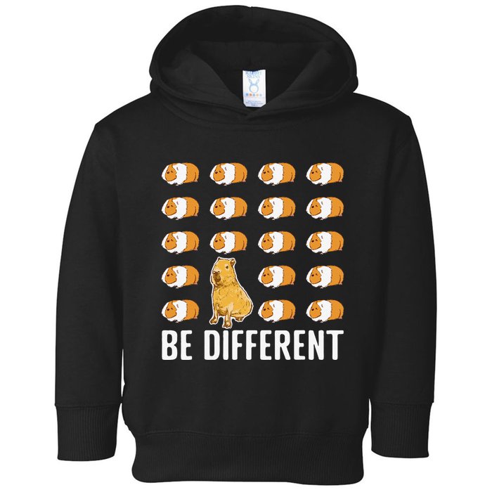 Be different Capybaras Funny Capibara Rodent Capybara  Toddler Hoodie