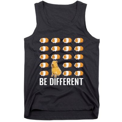 Be different Capybaras Funny Capibara Rodent Capybara  Tank Top