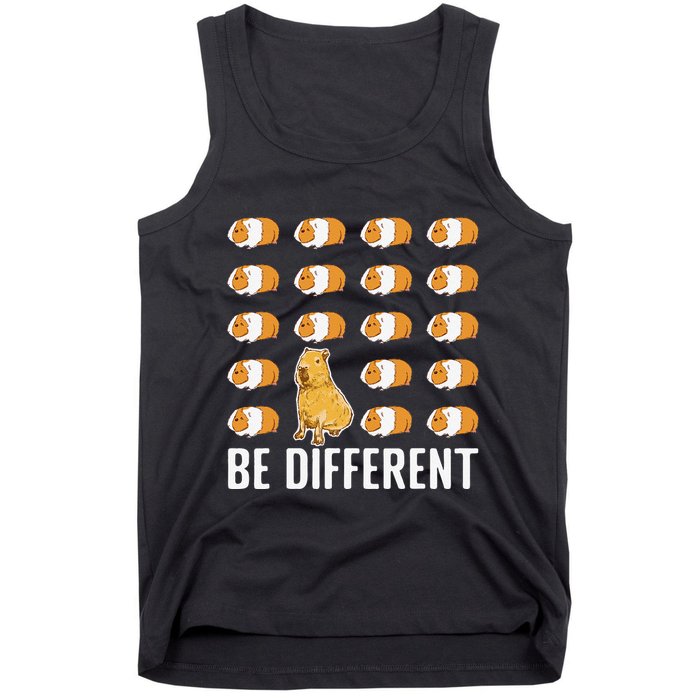Be different Capybaras Funny Capibara Rodent Capybara  Tank Top