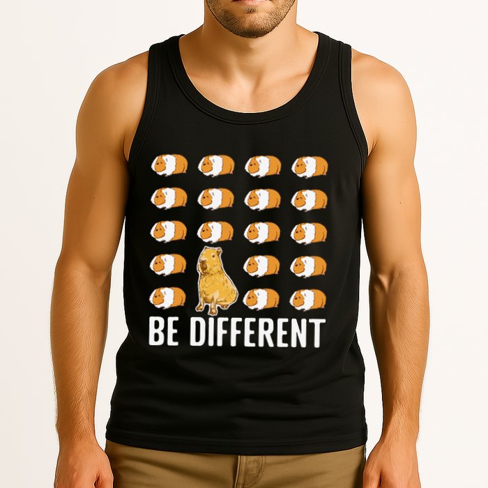 Be different Capybaras Funny Capibara Rodent Capybara  Tank Top