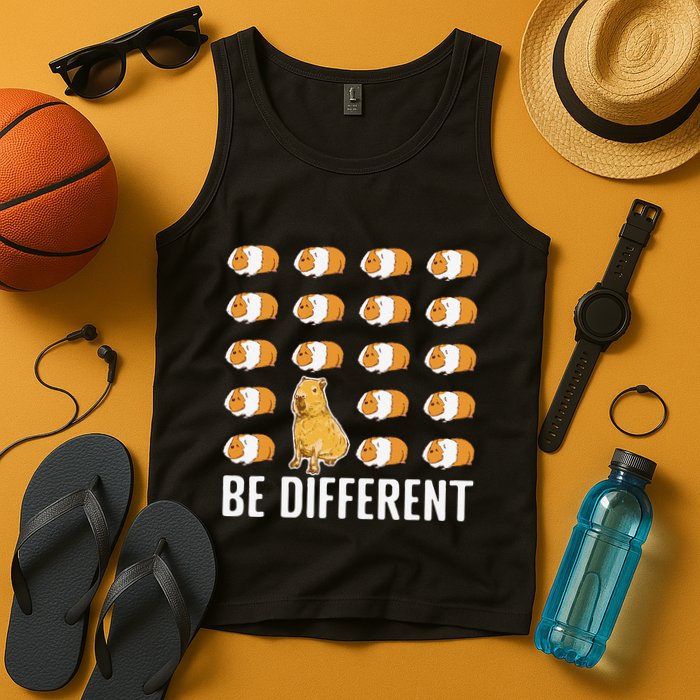 Be different Capybaras Funny Capibara Rodent Capybara  Tank Top