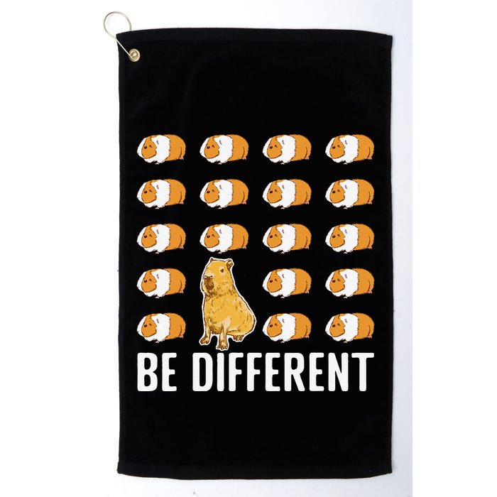 Be different Capybaras Funny Capibara Rodent Capybara  Golf Towel