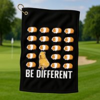 Be different Capybaras Funny Capibara Rodent Capybara  Golf Towel