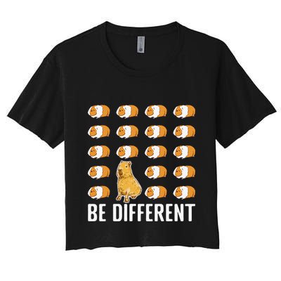 Be different Capybaras Funny Capibara Rodent Capybara  Crop Top