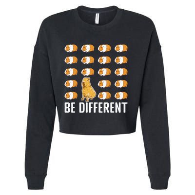 Be different Capybaras Funny Capibara Rodent Capybara  Cropped Pullover Crew