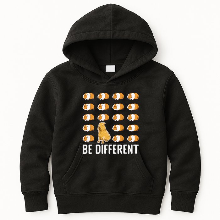 Be different Capybaras Funny Capibara Rodent Capybara  Kids Hoodie