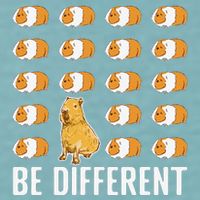 Be different Capybaras Funny Capibara Rodent Capybara  Sueded Cloud Jersey T-Shirt