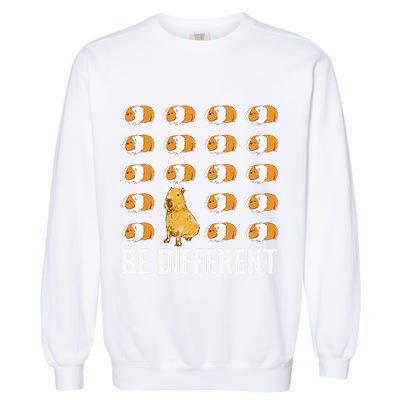 Be different Capybaras Funny Capibara Rodent Capybara  Garment-Dyed Sweatshirt