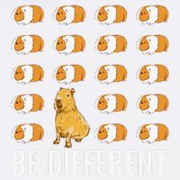 Be different Capybaras Funny Capibara Rodent Capybara  Garment-Dyed Sweatshirt