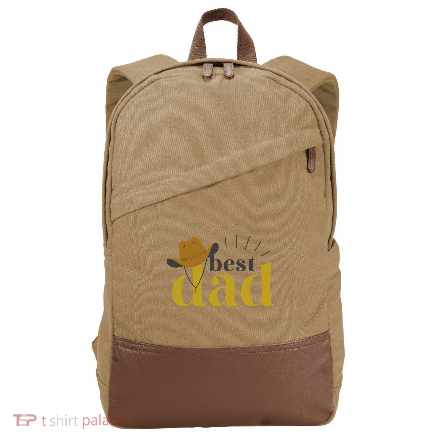 Best Dad Cowboy Cotton Canvas Backpack