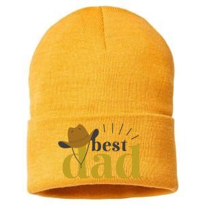 Best Dad Cowboy Sustainable Knit Beanie