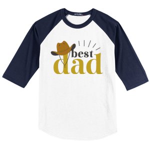 Best Dad Cowboy Baseball Sleeve Shirt