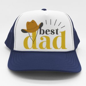 Best Dad Cowboy Trucker Hat