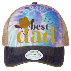 Best Dad Cowboy Legacy Tie Dye Trucker Hat