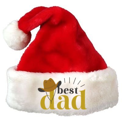 Best Dad Cowboy Premium Christmas Santa Hat