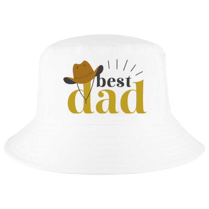 Best Dad Cowboy Cool Comfort Performance Bucket Hat