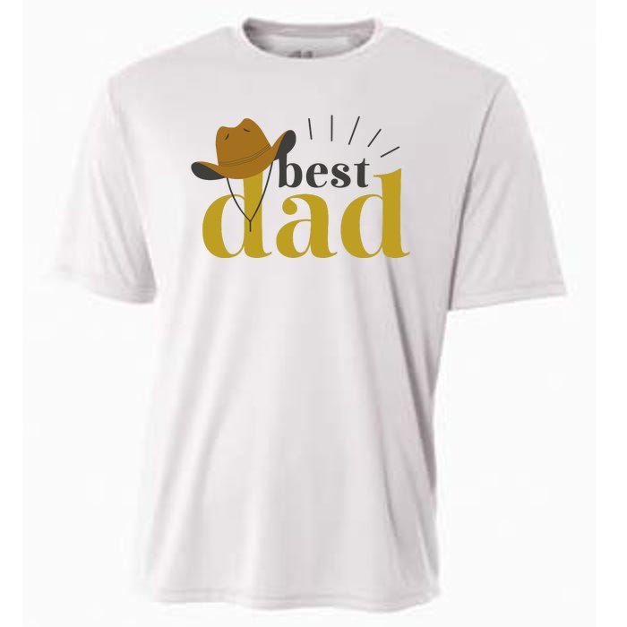 Best Dad Cowboy Cooling Performance Crew T-Shirt