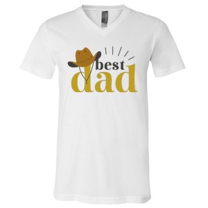 Best Dad Cowboy V-Neck T-Shirt