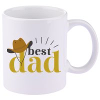Best Dad Cowboy 11oz C Handle Ceramic Mug