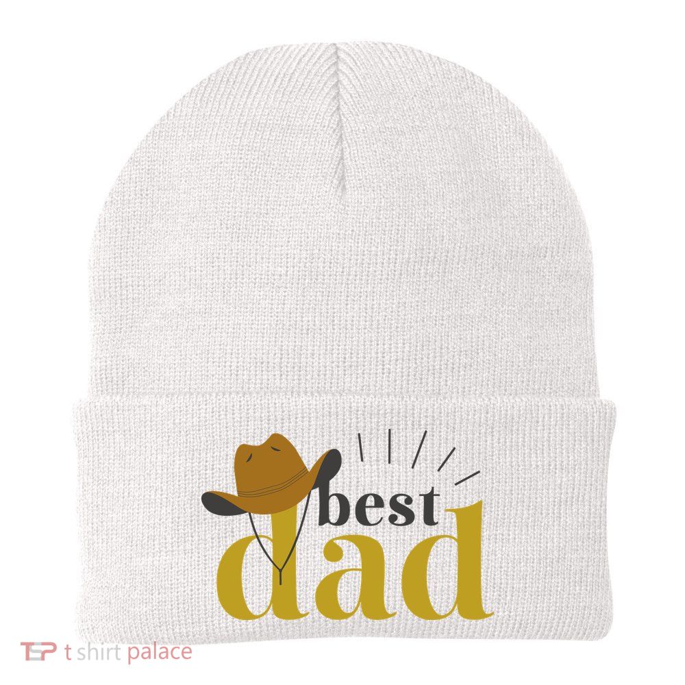 Best Dad Cowboy Knit Cap Winter Beanie