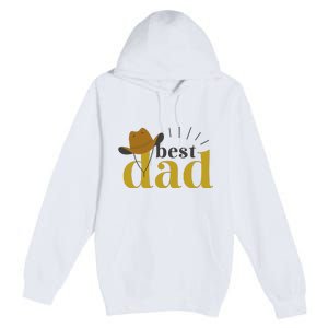 Best Dad Cowboy Premium Pullover Hoodie