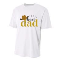 Best Dad Cowboy Youth Performance Sprint T-Shirt