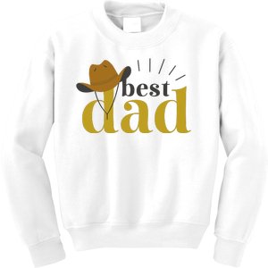 Best Dad Cowboy Kids Sweatshirt