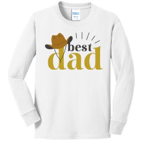 Best Dad Cowboy Kids Long Sleeve Shirt