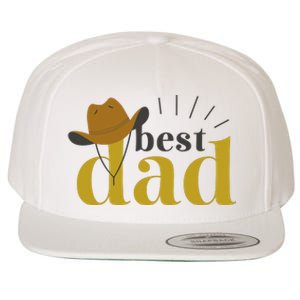 Best Dad Cowboy Wool Snapback Cap