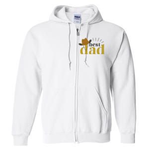 Best Dad Cowboy Full Zip Hoodie