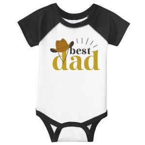 Best Dad Cowboy Infant Baby Jersey Bodysuit