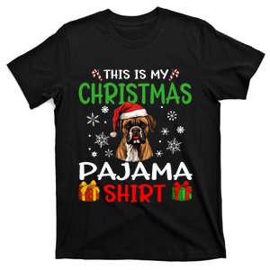 Boxer Dog Christmas Pajama Merry Xmas T-Shirt