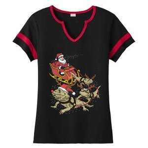 Bearded Dragon Christmas Ladies Halftime Notch Neck Tee