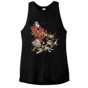 Bearded Dragon Christmas Ladies PosiCharge Tri-Blend Wicking Tank